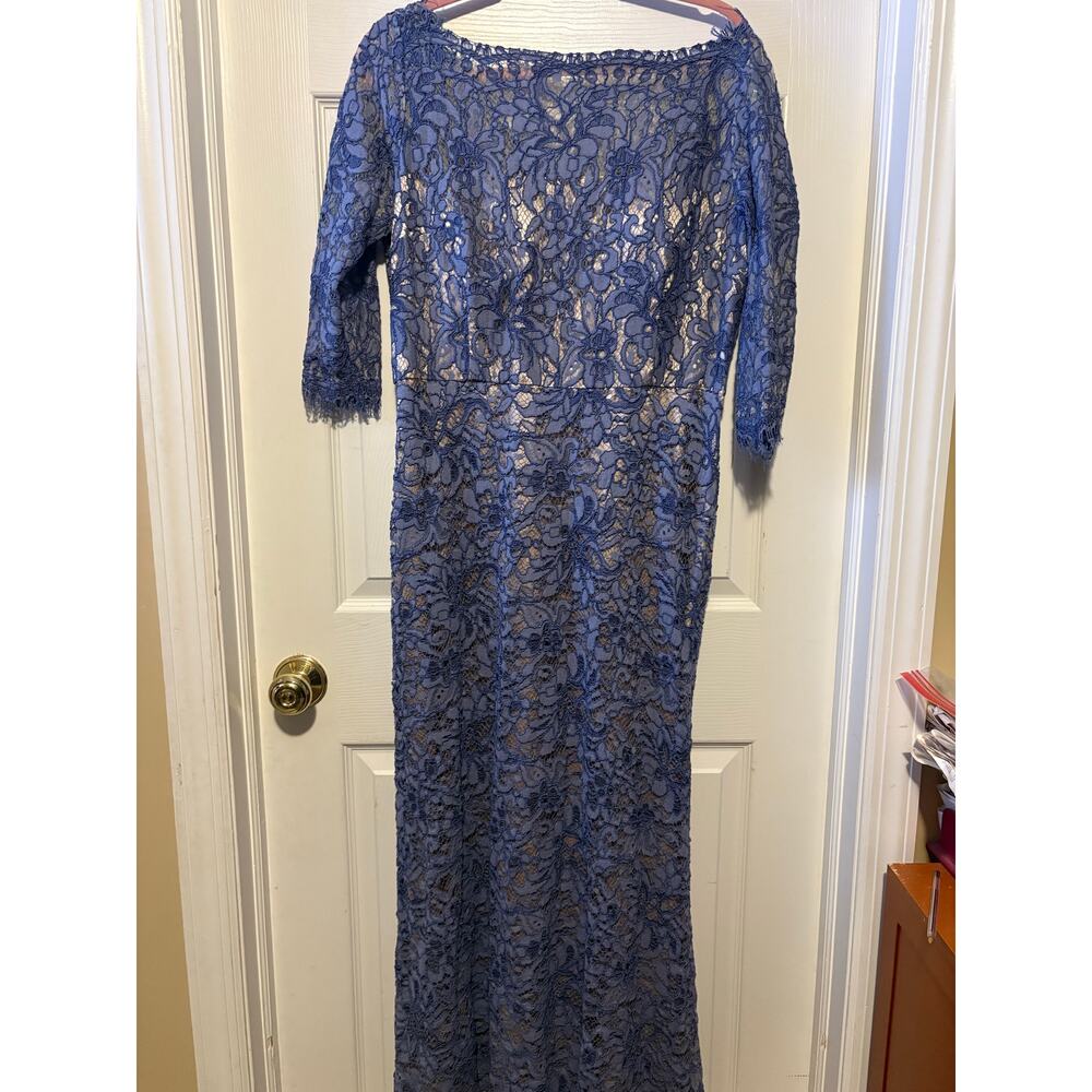 JS Collection mother of the bride blue lace dress size 14 - Picture 8 of 9